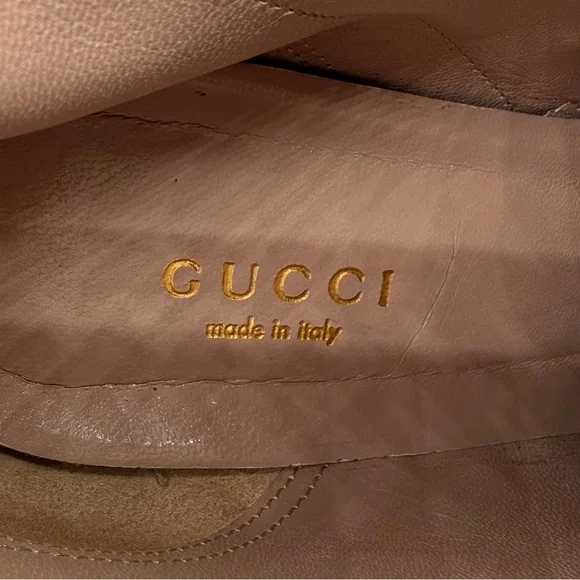 Gucci Kid Suede Red Platform Ankle Boots High Heel EU 37.5 US 7.5 - Picture 15 of 17